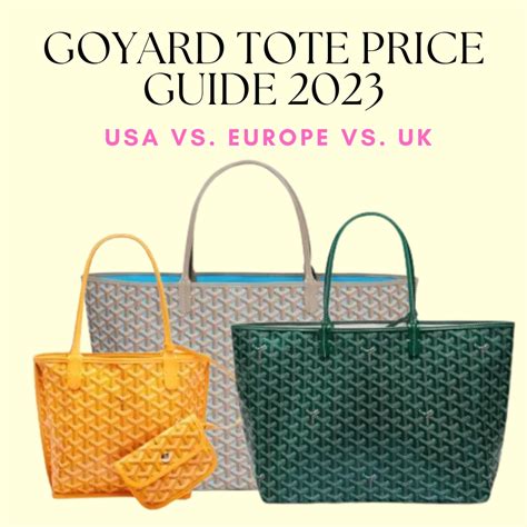 goyard tote bag price usa|goyard 233 bag price 2022.